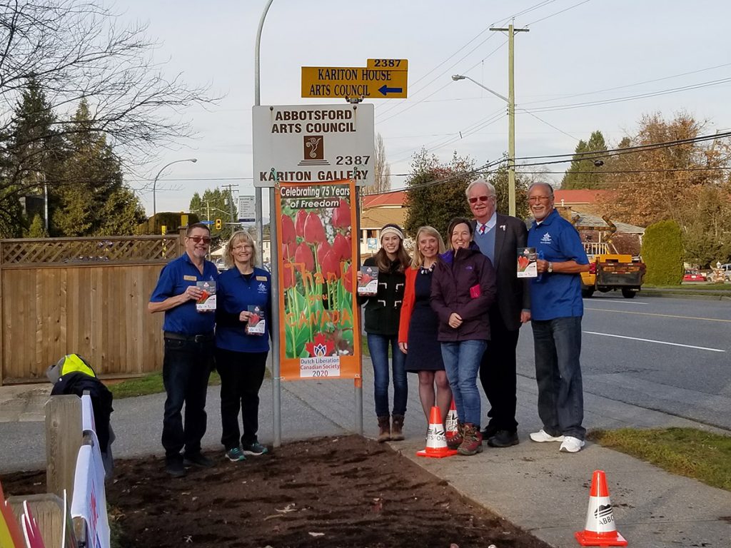 Planting tulips in Abbotsford